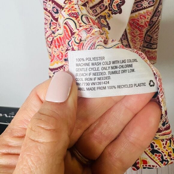 Xhilaration Boho Paisley High Neck Peekaboo Dress - Picture 6 of 8